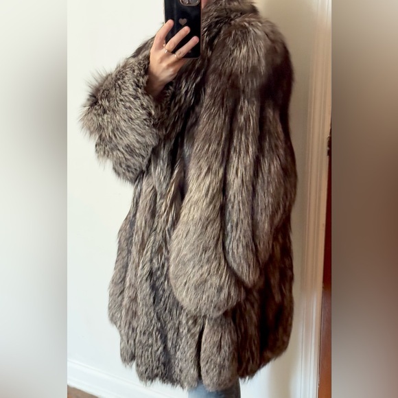 Frederick Gelb black silver fox fur coat - Picture 2 of 15